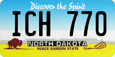 ND license plate ICH770