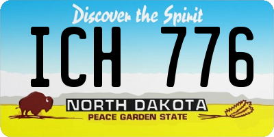 ND license plate ICH776