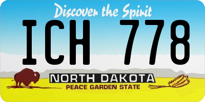 ND license plate ICH778