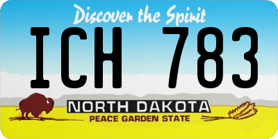 ND license plate ICH783