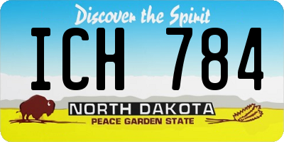 ND license plate ICH784