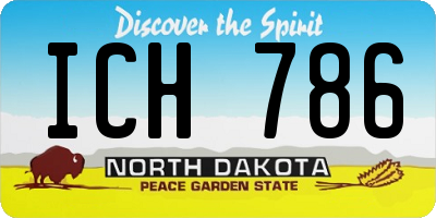 ND license plate ICH786