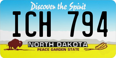 ND license plate ICH794