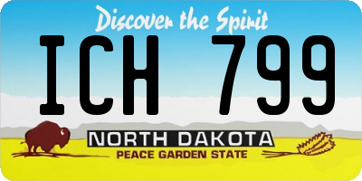 ND license plate ICH799