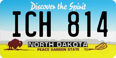ND license plate ICH814
