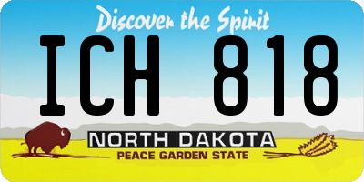 ND license plate ICH818