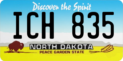 ND license plate ICH835