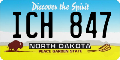 ND license plate ICH847