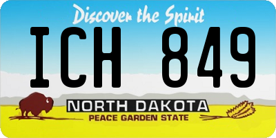 ND license plate ICH849