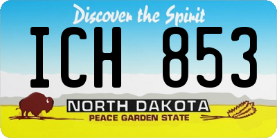 ND license plate ICH853