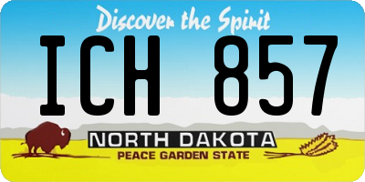ND license plate ICH857