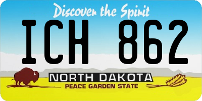 ND license plate ICH862