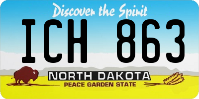 ND license plate ICH863