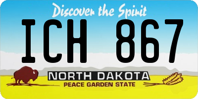 ND license plate ICH867