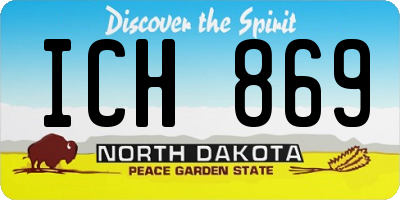 ND license plate ICH869