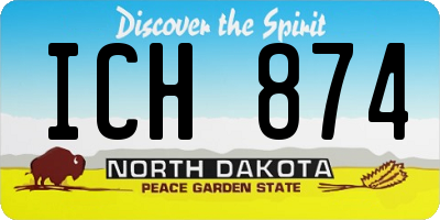 ND license plate ICH874