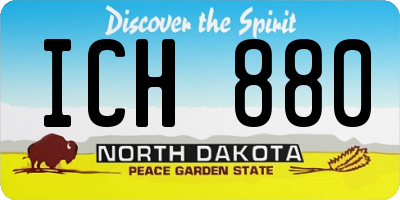 ND license plate ICH880