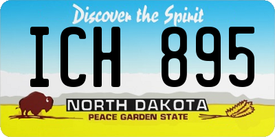 ND license plate ICH895