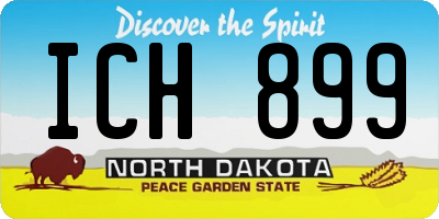 ND license plate ICH899