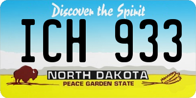 ND license plate ICH933