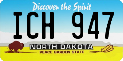 ND license plate ICH947