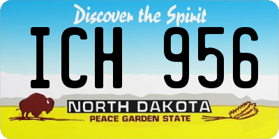 ND license plate ICH956