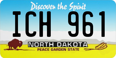 ND license plate ICH961
