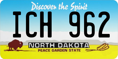 ND license plate ICH962