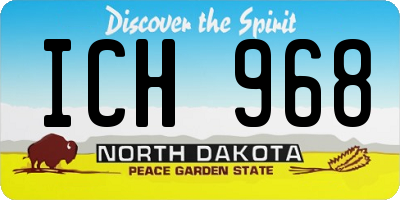 ND license plate ICH968