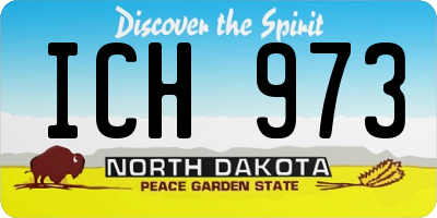 ND license plate ICH973
