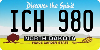 ND license plate ICH980