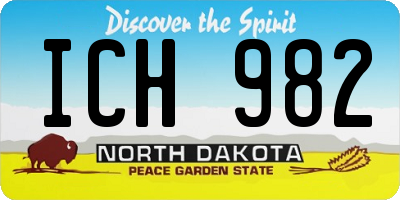 ND license plate ICH982