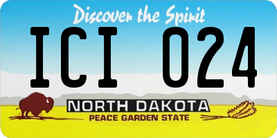 ND license plate ICI024