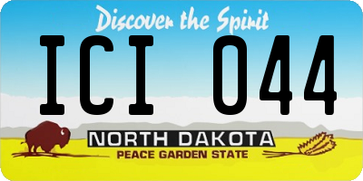 ND license plate ICI044
