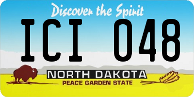 ND license plate ICI048