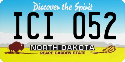 ND license plate ICI052