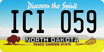 ND license plate ICI059