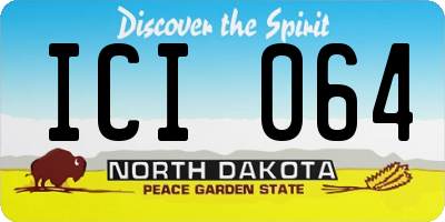 ND license plate ICI064