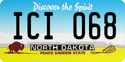 ND license plate ICI068