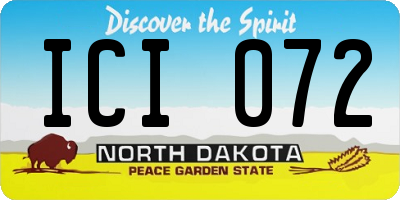 ND license plate ICI072