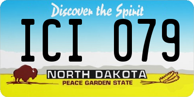 ND license plate ICI079