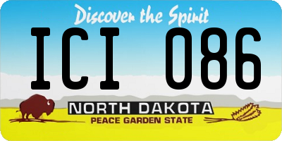 ND license plate ICI086