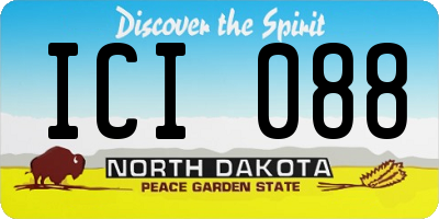 ND license plate ICI088