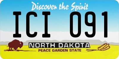 ND license plate ICI091