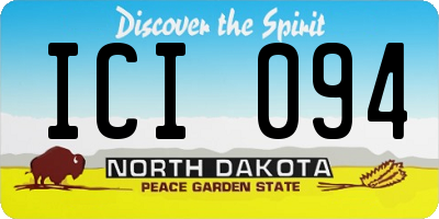ND license plate ICI094