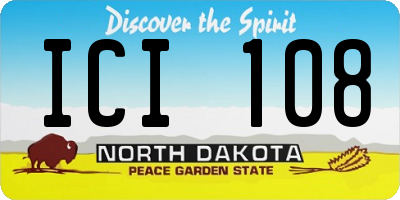 ND license plate ICI108