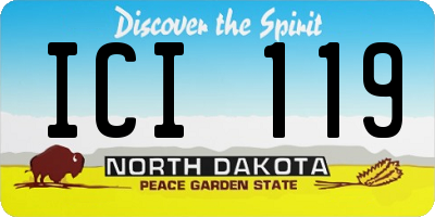 ND license plate ICI119