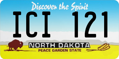 ND license plate ICI121