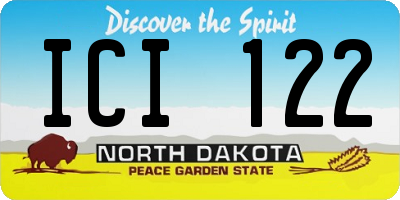 ND license plate ICI122