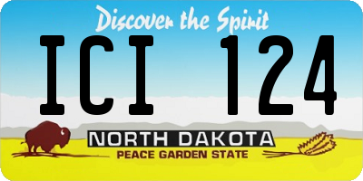 ND license plate ICI124